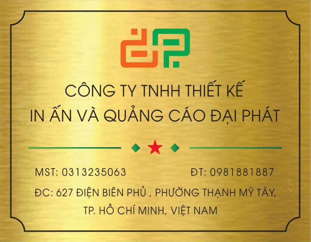 Bảng công ty đúng quy định
